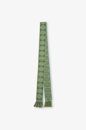 VALENTINO GARAVANI Womens Antibes Patterned Metallic-Thread and Cotton Scarf