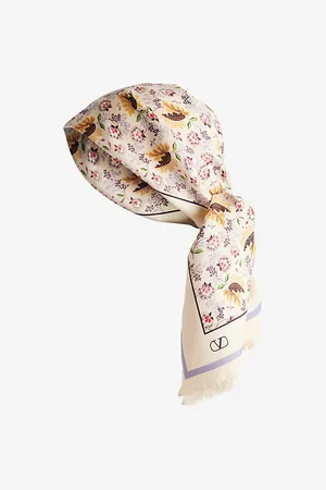 VALENTINO GARAVANI Womens Floral-Print Silk Scarf