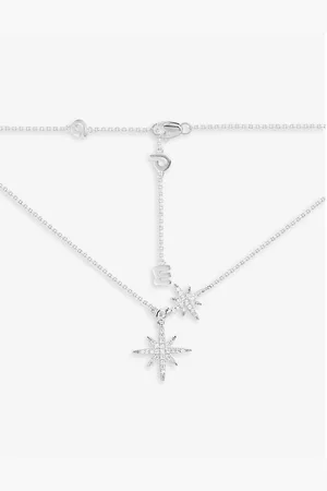 APM Monaco Womens Double Meteorites Sterling- and Zirconia Necklace