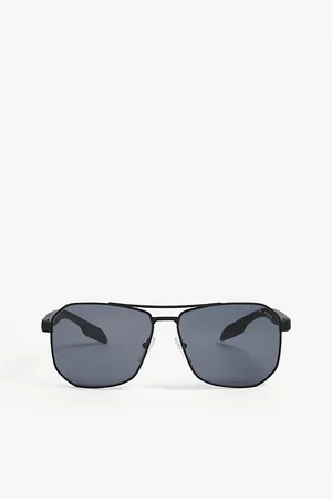 Prada Mens Ps 56Ms Square-Framed Steel Sunglasses
