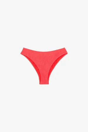 The Kooples Womens x Luz Noor Mid-Rise Textured Bikini Bottoms
