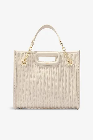 Maje Womens Cabas Padded Mini Leather Shoulder Bag