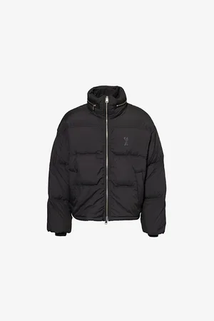 Ami Mens Logo-Patch Padded Shell-Down Jacket