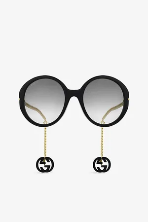 Gucci Womens Gg0726S Round-Frame Acetate Sunglasses