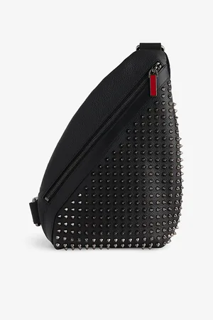 Christian Louboutin Mens Funky Spikes Leather Cross-Body Bag