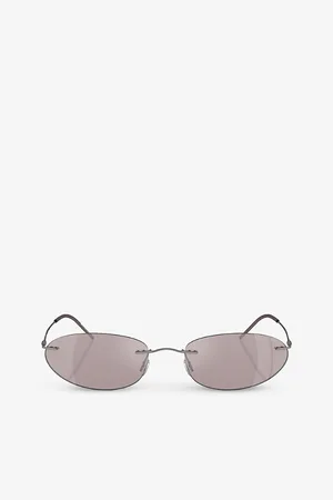 Giorgio Armani Womens Ar1508M Oval-Frame Metal Sunglasses