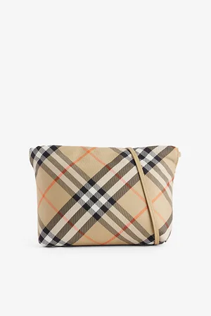 Burberry Check Nylon Pouch Bag