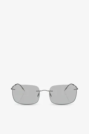 Giorgio Armani Womens Ar1512M Pillow-Frame Metal Sunglasses