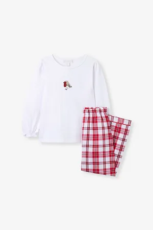 The Little White Company Robin-Appliqué Long-Sleeve Organic-Cotton Pyjamas 1-6 Years
