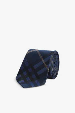 Burberry Mens Check-Pattern Silk Tie