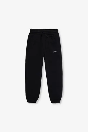OFF-WHITE Bookish Brand-Print Relaxed-Fit Cotton-Jersey Jogging Bottoms 4-12 Years+