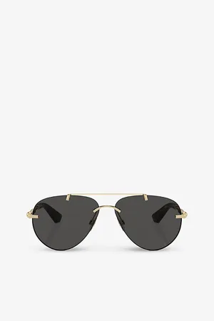 Burberry Womens Be3151 Pilot-Frame Metal Sunglasses