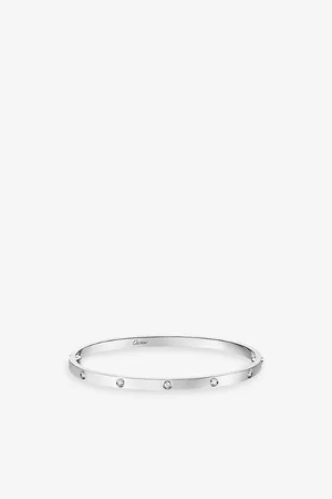 Cartier Womens Love Small 18ct White-Gold and 10 Brilliant-Cut Diamonds Bracelet