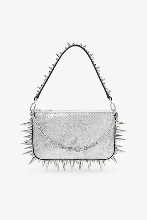 Christian Louboutin Womens Loubila Spike-Embellished Leather Shoulder Bag