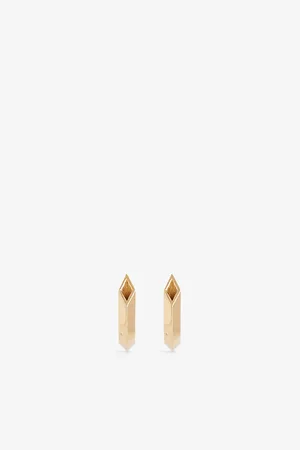 Burberry Womens Hollow Spike Yellow- Plated Sterling Silver Earrings