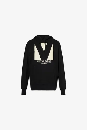 VALENTINO GARAVANI Womens Chez Text-Print Cotton-Jersey Hoody