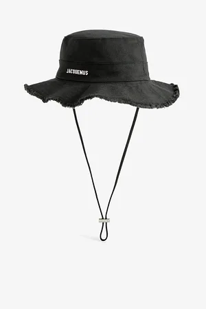 Jacquemus Mens Le Bob Artichaut Logo-Plaque Cotton Bucket Hat