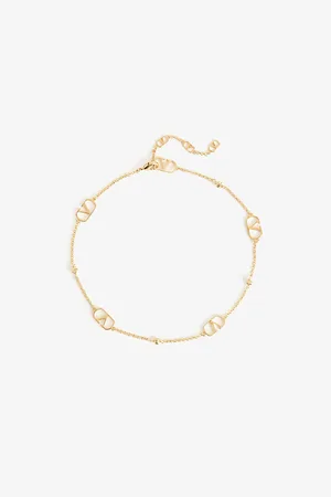 VALENTINO GARAVANI Womens Vlogo Repeat Gold-Toned Brass Necklace