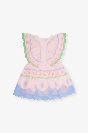 Stella McCartney Frilled Patterned Woven Mini Dress 4-8 Years