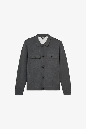 Reiss Mens Heritage Fleece-Lined Woven Jacket