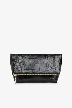Whistles Cecilia Crocodile-Embossed Leather Make-Up Bag