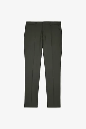 The Kooples Mens Straight-Leg Slim-Fit Wool Trousers