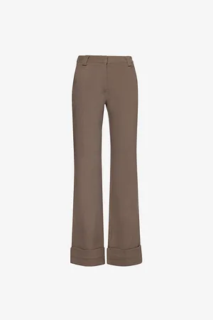 Pretty Lavish Womens Eddie Straight-Leg Mid-Rise Stretch-Woven Trousers