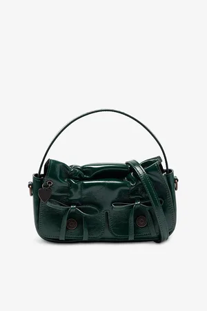 Acne Studios Womens Multipocket Micro Leather Cross-Body Bag