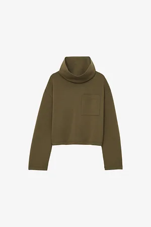 Reiss Womens Iris Funnel-Neck Knitted Sweatshirt