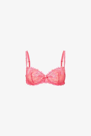 Simone Pérèle Womens Wish Stretch-Tulle and Lace Underwired Half-Cup Bra