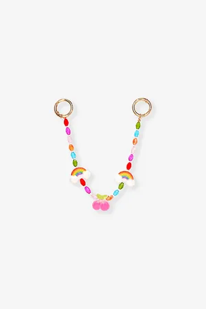 Crystal Haze Cherry Pop 18ct Yellow Gold-Plated Brass, Resin and Enamel Bag Charm