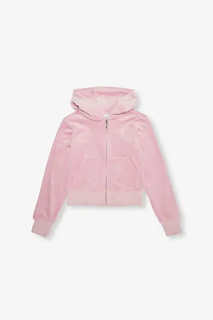 Juicy Couture Tonal-Embroidery Zip-Through Velour Hoody 7-16 Years