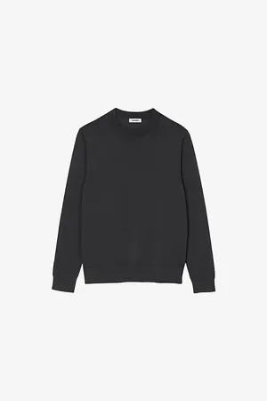 Sandro Mens Crewneck Fine-Knit Jumper