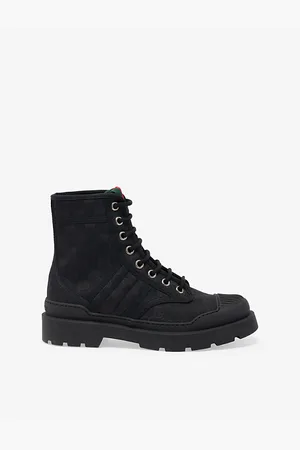 Gucci Mens Web Monogram Canvas Boots