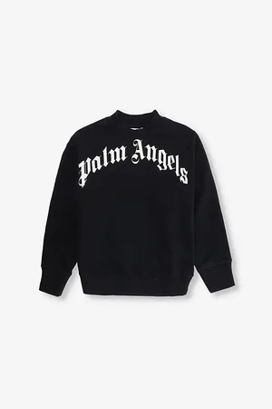 Palm Angels Curved Logo Crew-Neck Cotton-Jersey Sweatshirt 4-12+ Years