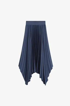 Joseph Womens Ade Pleated Crepe Midi Skirt