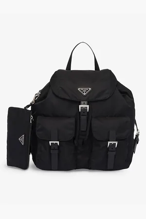 Prada Womens Re-Nylon Drawstring Recycled-Nylon Backpack