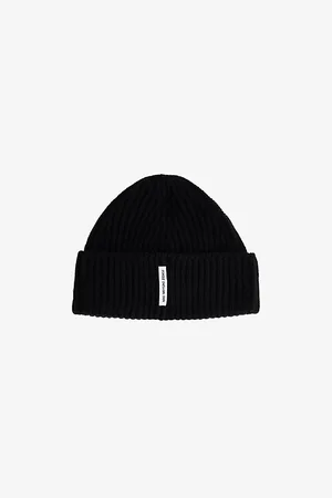 Mki Miyuki-Zoku Mens Logo-Patch Ribbed Wool and Cashmere-Blend Beanie Hat