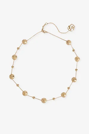 Burberry Womens Ekd Sphere Yellow -Plated Brass and Freshwater Pearl Necklace