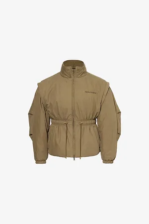 Isabel Marant Womens High-Neck Detachable-Sleeve Padded Shell Jacket