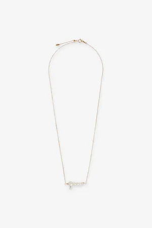 PERSÉE Gradient 18ct Yellow-Gold, 0.08ct Diamond and Pearl Necklace