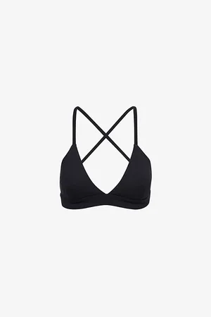 Splits59 Womens Theo Rigor Cross-Over Stretch-Woven Bra