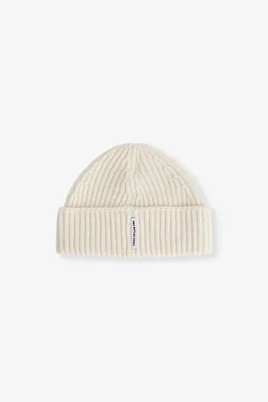 Mki Miyuki-Zoku Mens Logo-Patch Ribbed Wool and Cashmere-Blend Beanie Hat