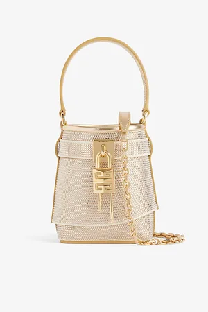 Givenchy Womens Shark Lock Satin Bucket Bag