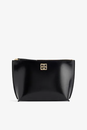 Givenchy Womens Brand-Plaque Leather Pouch