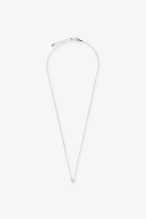 PERSÉE Floating Mini 18ct White-Gold and 0.04ct Diamond Necklace