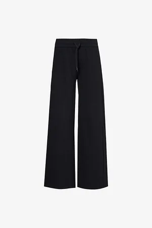 Lululemon Womens Scuba Mid-Rise Wide-Leg Cotton-Blend Jogging Bottoms