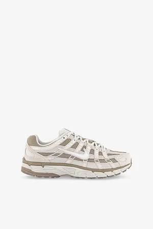 Nike Mens P-6000 Logo-Embroidered Leather and Mesh Low-Top Trainers