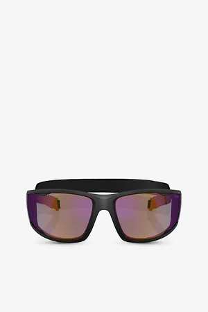 Prada Womens Ps A04S Rectangle-Frame Nylon Sunglasses