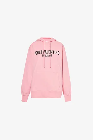 VALENTINO GARAVANI Womens Relaxed-Fit Brand-Print Cotton-Jersey Hoody